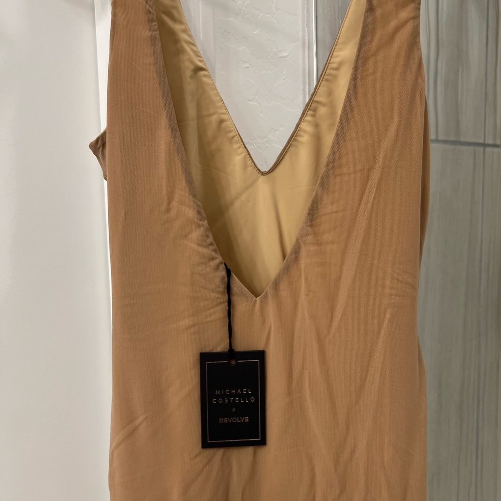 NWT Michael Costello x Revolve Misha Maxi Dress in Nude - Picture 7 of 8
